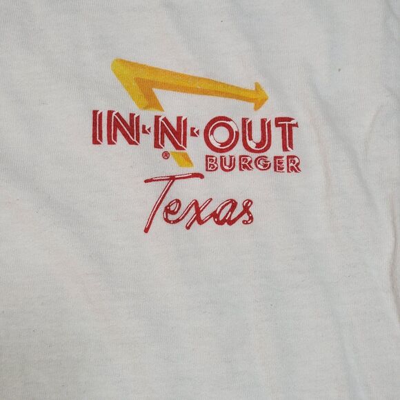 In N Out Burger Texas Graphic SS Tee White - Size Small - Picture 3 of 5
